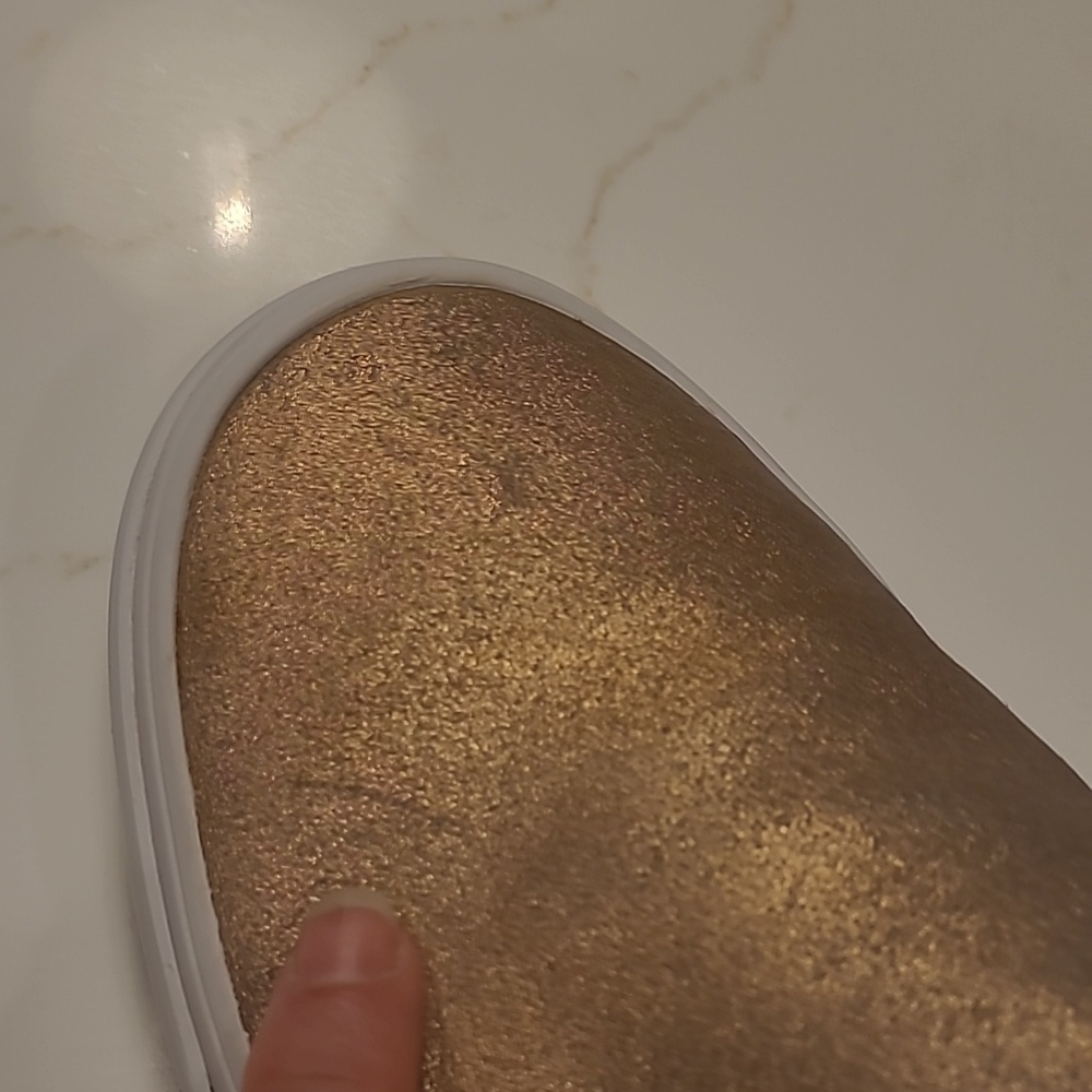Vans Pink and Gold Slip-On Sneakers - Picture 6 of 12